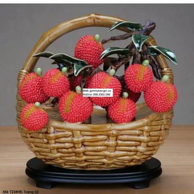 TƯỢNG SỨ THỦ CÔNG - GIỎ QUẢ VẢI